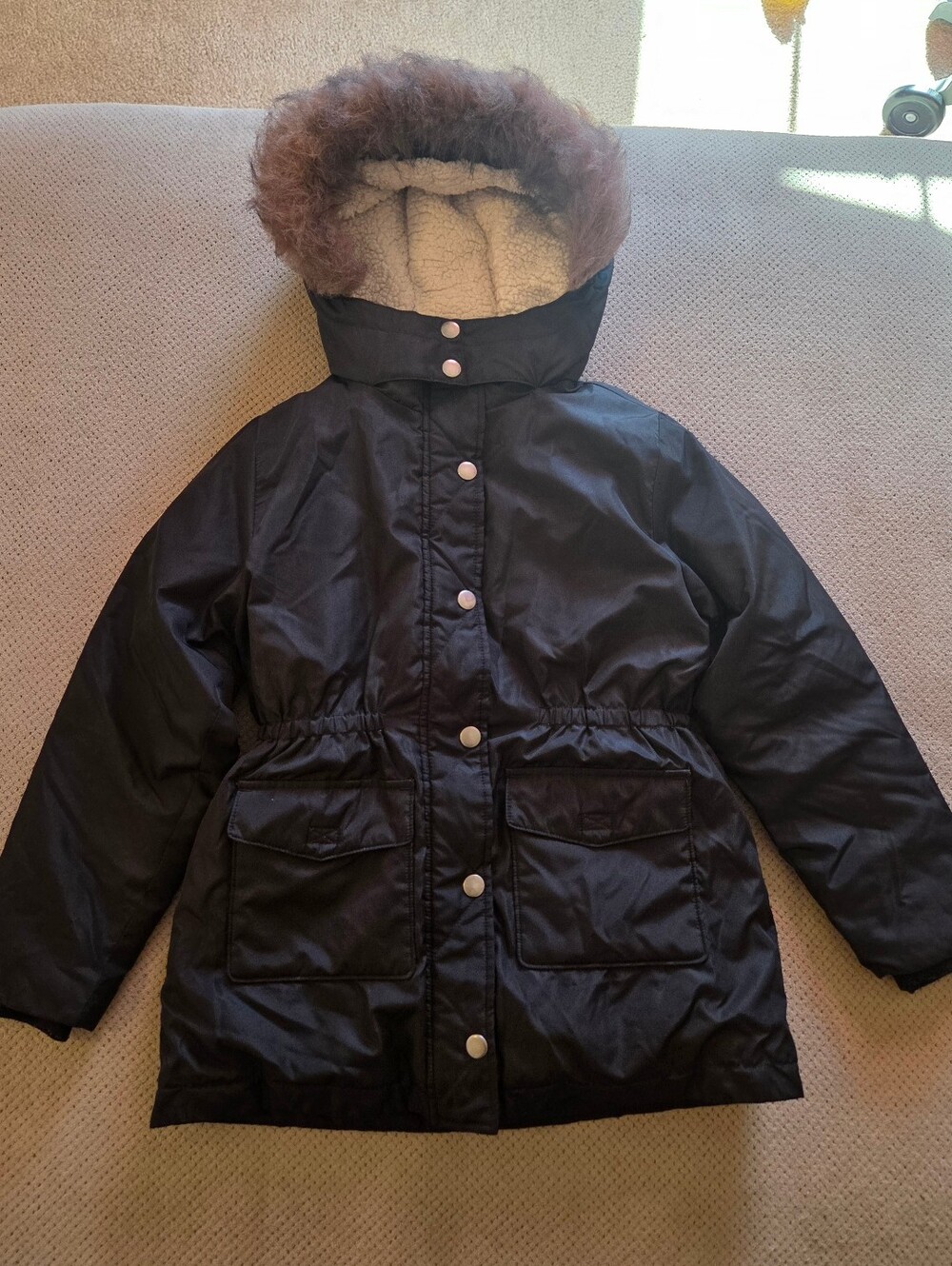 Old Navy Kids' Size L (10-12) Water-Resistant Hooded Parka